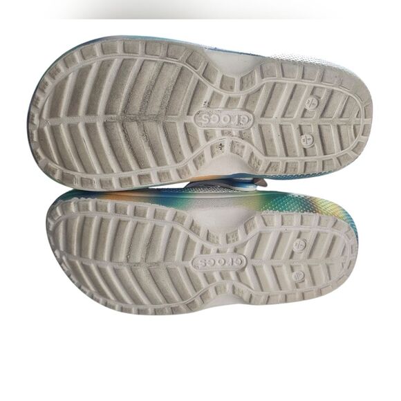 Crocs Classic Clogs Fur Lined Tie Dye Multicolor Women's Size 8 Cozy Comfort - Picture 8 of 13